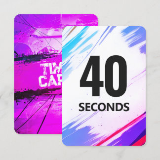 Time Fitness Card with Purple Backing Save The Date