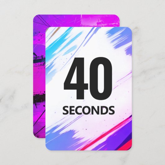 Time Fitness Card with Purple Backing Save The Date (Vorne/Hinten)