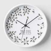 Time Fliegen Funny Fly Bug Pest Bugs Zombie Uhr (Vorderseite)