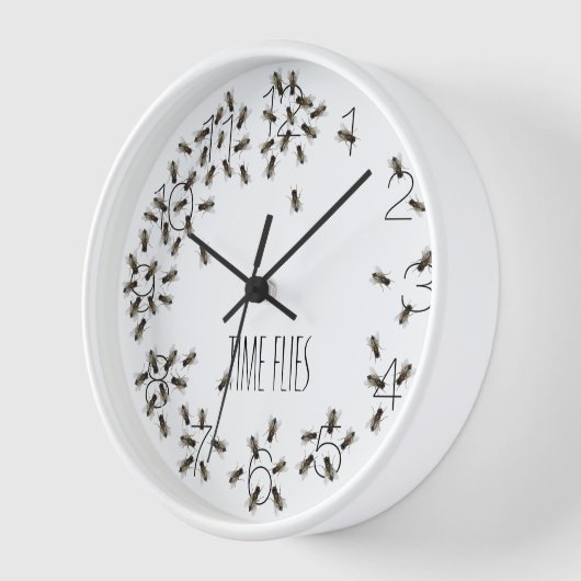 Time Fliegen Funny Fly Bug Pest Bugs Zombie Uhr (Winkel)