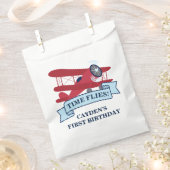 Time Fliegt Red Airplane Geburtstag Geschenktütchen (Ausgeschnitten)