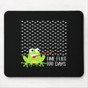 Time Flies 100 Tage Frog Fly Fun 100 Tage Scho Mousepad