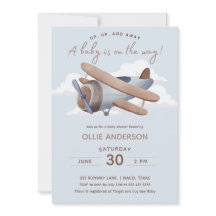 Time Flies Airplane Babydusche