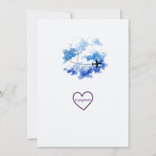 Time Flies, Airplane Bear 1st Birthday Einladung (Rückseite)