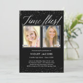 Time Flies EDITABLE COLOR Abschluss Einladung (Stehend Vorderseite)