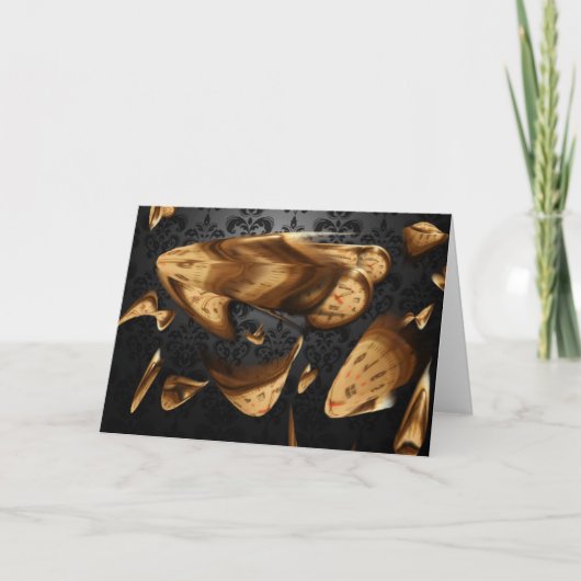 "Time Flies" - Grußkarte Karte (Vorderseite)