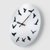 Time Flies Minimalist Novelty Bird Wall Clock Große Wanduhr (Winkel)