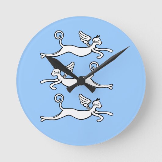 time flies runde wanduhr (Vorderseite)