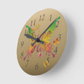 Time Flies Runde Wanduhr (Winkel)