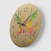 Time Flies Runde Wanduhr (Winkel)