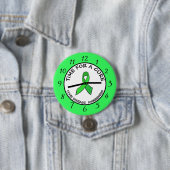 Time for a Cure Lime Awareness Ribbon Stickers Button (Beispiel)