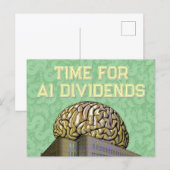 Time For AI Dividends Postkarte (Vorne/Hinten)