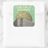 Time For AI Dividends Quadratischer Aufkleber (Tasche)