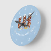 Time For Bacon and Eggs Numbered Runde Wanduhr (Winkel)