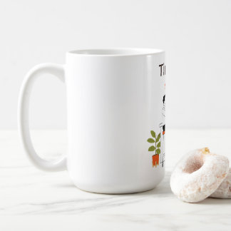 Time for Coffee Cute Couple Illustratio Mug, 15 oz Kaffeetasse