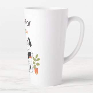 Time for Coffee Cute Couple Illustratio Mug, 15 oz Milchtasse