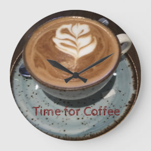 "Time for Coffee" Kaffee Frost Tasse und Saucer Große Wanduhr