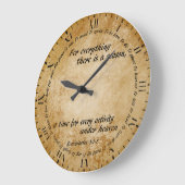 Time For Everything Große Wanduhr (Winkel)