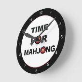 Time for Mahjong Runde Wanduhr (Winkel)