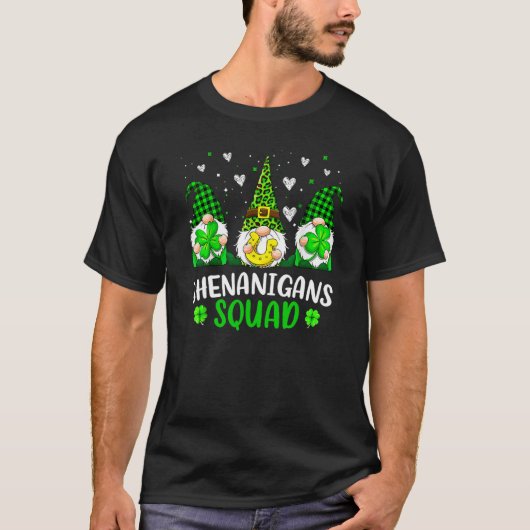 Time For Shenanigans Squad St Patrick's Day Gnomes T-Shirt (Vorderseite)