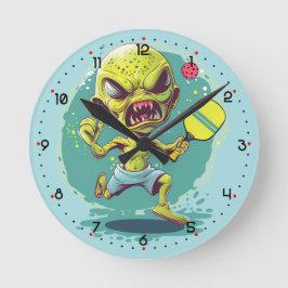 Time for Space Rage Rally Pickleball  Runde Wanduhr