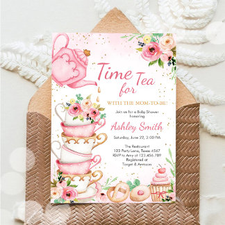 Time for Tea Birthday Party Invitation Einladung