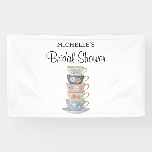 Time for Tea Bridal Shower Banner (Horizontal)