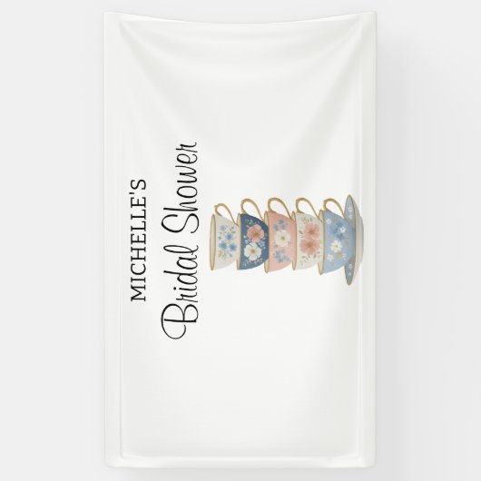 Time for Tea Bridal Shower Banner (Vertikal)