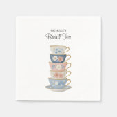 Time for Tea Bridal Shower Paper Napkin Serviette (Vorderseite)