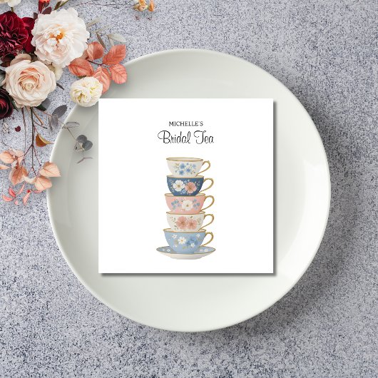 Time for Tea Bridal Shower Papiernapkin Serviette