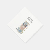 Time for Tea Bridal Shower Papiernapkin Serviette (Ecke)