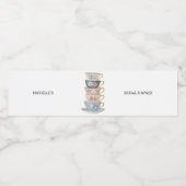 Time for Tea Bridal Shower Water Bottle Labels Wasserflaschenetikett (Einzelnes Label)