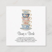 Time for Tea Floral Bridal Shower Enclosure Card Begleitkarte (Vorderseite)