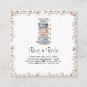 Time for Tea Floral Bridal Shower Enclosure Card Begleitkarte (Vorderseite)