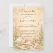 Time for Tea Garden Baby Shower Einladung (Vorderseite)
