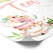 Time for Tea Party Baby is Brewing Baby Shower Poster (Ecke)