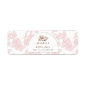 Time for Tea Pink Toile Return Address (Vorne)