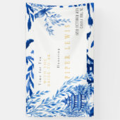 Time for Tea with the Bride -to-be Blue Banner (Vertikal)