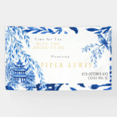 Time for Tea with the Bride -to-be Blue Banner (Horizontal)