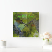 Time for Wine? Humorous Wine Lover's Clock Quadratische Wanduhr (Zuhause)