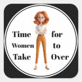 Time For Women Sticker (Vorderseite)
