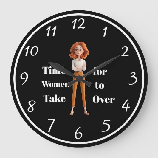 Time For Women Wall Clock Große Wanduhr (Vorderseite)