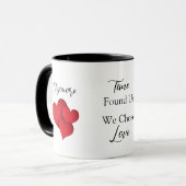 Time Found Us We Chose Love Valentine Quote Tasse (Vorderseite Links)