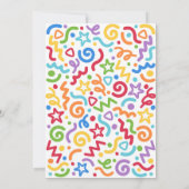 Time Four A Party Confetti Balloon 4th Birthday  Einladung (Rückseite)