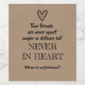 Time Friends - Vorschlag von Funny Bridesmaid Weinetikett (Einzelnes Label)