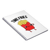 Time Fries Funny French Fries Pun Notizblock (Rechte Seite)