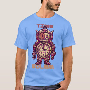 Time Golem Funny Surreal Steampunk Alarm Uhr Rob T-Shirt
