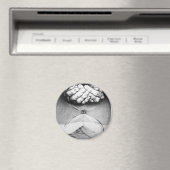 Time Hourglass Hände Stift zeichnend surreale Kuns Magnet (In Situ (Geschirrspüler))