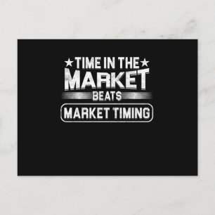 Time In The Market Capitalism Stocks Investor Gift Postkarte