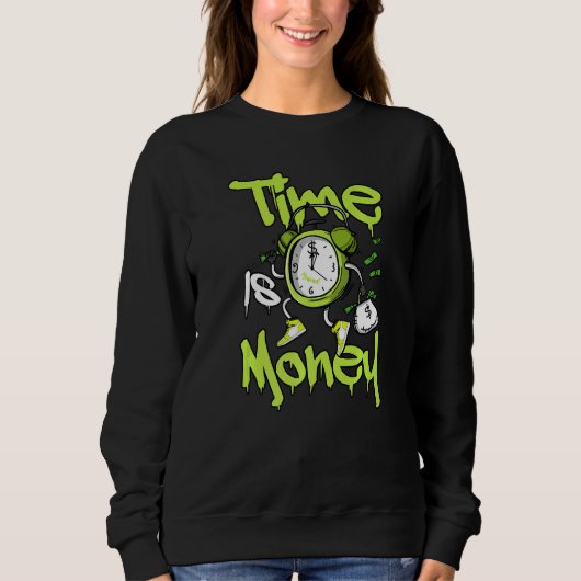 Time Is Dripping Retro High OG Visionaire Volt 1s Sweatshirt (Vorderseite)